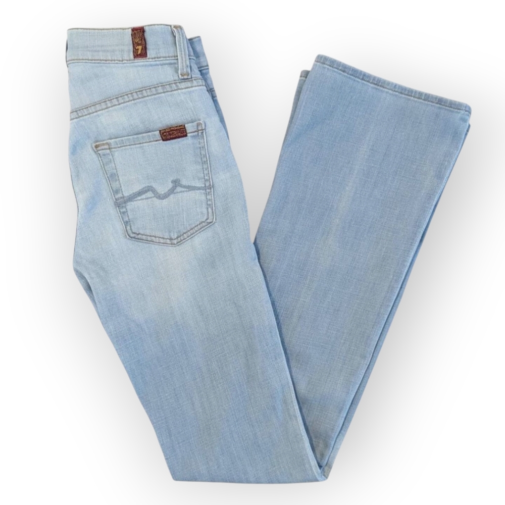 7 For All Mankind Light Blue Boot Cut Jeans